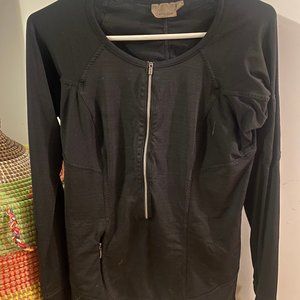 Athleta Pacifica Illume Rash Guard Black M